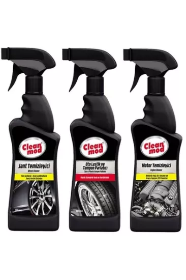 Cleanmod 3’lü Oto Dış Temizlik Koruma Seti 3 x 500 ml